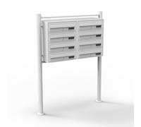 Cassetta postale condominiale 8 posti bianco Casellario postale con supporto