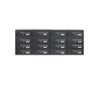 Cassetta postale condominiale Orizzantale 16 posti cm 120x17x42h - Modello Modular Grigio Antracite