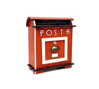 Cassetta Postale Da Esterno Americana Vintage Fatto A Mano, Rustica Buca Delle Lettere Artigianale In Legno Di Abete Rossa, Chiusura Basculante, Cornice Porta-Nome Personalizzabile Su Richiesta