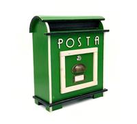 Cassetta Postale Da Esterno Americana Vintage Fatto A Mano, Rustica Buca Delle Lettere Artigianale In Legno Di Abete Verde, Chiusura Basculante, Cornice Porta-Nome Personalizzabile Su Richiesta