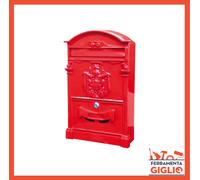 Cassetta Postale da Esterno Artistica per la Posta Vintage Antica Rosso