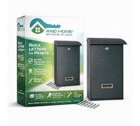 Cassetta Postale da Esterno in Lamiera Zincata Verniciata a Polvere RAL7016 - Con Serratura e Accessori di Montaggio Inclusi - Ideale per Casa e Condominio - 27x12x40,5 cm, Lilla