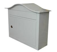 Cassetta Postale da Esterno Moderna in Acciaio Zincato, Cassetta Posta con Forme Creative, Grande capacità, 38 x 10 x 29cm(White)
