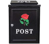 Cassetta postale da parete a parete, cassetta postale da giardino, cassetta postale esterna in alluminio pressofuso impermeabile impermeabile 1107