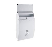 Cassetta postale da parete Cassetta postale da parete for ufficio scolastico, con serratura, impermeabile, zincata, bicolore, 45,5x32x50 cm(White)