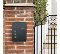 Cassetta postale da parete, con finestre di visualizzazione, slot per nome, 2 chiavi, facile da installare, grigio antracite UN PERFETTO EQUILIBRO: Ecco una splendida miscela tra design e funzionalità