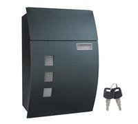 Cassetta postale da parete, con finestre di visualizzazione, slot per nome, 2 chiavi, facile da installare, grigio antracite UN PERFETTO EQUILIBRO: Ecco una splendida miscela tra design e funzionalità