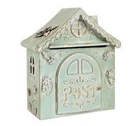 Cassetta postale da parete decorativa per esterni e interni, stile antico, fascino nostalgico, decorativa per la casa con motivo floreale per ingresso del portico e decorazione del giardino,Verde