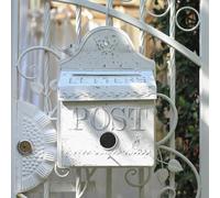 Cassetta postale da parete in ferro dal design retrò, per esterni, giardino