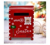 Cassetta Postale Decorazioni in ferro for la consegna di messaggi nella cassetta della posta Natale, decorazioni creative for casa da giardino e fattoria All'Aperto