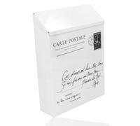 Cassetta postale del monte a parete per esterno, cassetta postale con 2 tasti bloccano 3 ganci, cassetta postale in metallo donazione (Piccole lettere in beige)