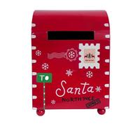 Cassetta postale di Babbo Natale Contenitore Vintage Natalizio Di Piccoli | Cassetta Per Feste per compleanno, feste, vacanze, casa, caminetto, ingresso, mensola