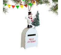 cassetta postale di Natale in ferro per cassetta postale, cassetta postale sospesa lettere a Babbo Natale, piccole decorazioni per alberi di Natale, scatola di lettere, s pendenti, decorazione