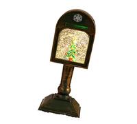 Cassetta postale di Natale LED Musica Luce di Cristallo con Melodie Festival e USB Power Lampada da Tavolo per Decorazioni Vacanze Musica di Natale Luce Notturna
