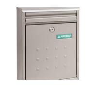 ARREGUI Dime V1327 Cassetta Postale Individuale in Acciaio Inossidabile, Cassetta della Posta da Parete, Cassetta Postale Componibile, Fondo Stretto, Dimensione M (DIN A4 e Riviste), Inox