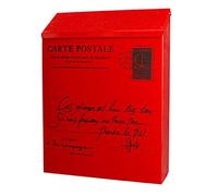 Cassetta postale esterna in acciaio Cassetta dei suggerimenti da parete con serratura in ferro for esterni impermeabile multicolore 22x7x30cm(Red)