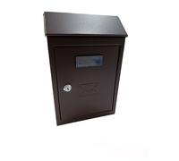 CASSETTA POSTALE ESTERNO A PARETE BUCA LETTERE IN ACCIAIO TETTO CHIAVE 30x20x6cm