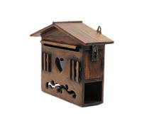 Cassetta postale for esterni in legno, cassetta postale rustica creativa for la consegna di lettere di decorazioni for la casa, l'azienda e il paese(L)