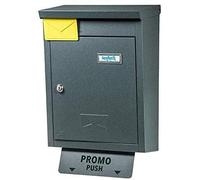 Cassetta Postale Gaia 480x305 con segnalatore presenza posta e porta pubblicità versione STD-FLAG BIG VERDE MARMO GRINZ
