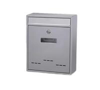 Cassetta postale grande in metallo for esterni con serratura, cassetta delle lettere for montaggio a parete for porte decorative for la casa e consegna sicura della posta in ufficio(Silver)