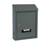 CASSETTA POSTALE GRIGIA DA ESTERNO CON TETTUCCIO CM 21X6,2X30H POSTA LETTERE