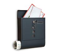 Cassetta Postale in Acciaio Inox con Serratura e Scomparto Giornali