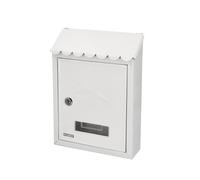 CASSETTA POSTALE IN ACCIAIO VERNICIATO BIANCO CON TETTO STAMP