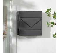 Cassetta Postale in Acciaio Zincato con Portagiornali e 2 Chiavi di Sicurezza incluse, 37x10.5x37 cm, Grigio Description:Con questa cassetta postale HOMCOM, la posta viene consegnata nel luogo perfett