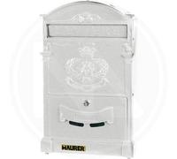 CASSETTA POSTALE IN ALLUMINIO PER ESTERNO "ROYAL BIANCO" MAURER 26x9x41 cm.