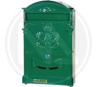 CASSETTA POSTALE IN ALLUMINIO PER ESTERNO "ROYAL VERDE" MAURER 26x9x41 cm.