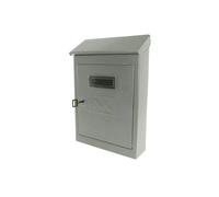 CASSETTA POSTALE IN LAMIERA VERNICIATA GRIGIA L.17,5 X H.26 P.5 CM