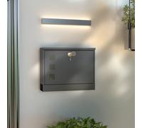 Cassetta Postale in Metallo con 2 Chiavi , Cassetta delle Lettere con 3 Finestre e Foro di Drenaggio, 36.5x11.5x29 cm, Nera Description:La cassetta postale HOMCOM ti permetterà di ricevere la posta ed