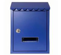 Cassetta Postale in Metallo da Parete con Serratura, in Ferro Zincato Resistente alla Pioggia, Ideale per la Casa, Il Portico o Come Contenitore per Riviste(Blue)