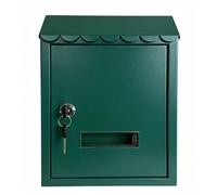 Cassetta Postale in Metallo da Parete con Serratura, in Ferro Zincato Resistente alla Pioggia, Ideale per la Casa, Il Portico o Come Contenitore per Riviste(Green)