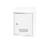 Cassetta Postale in Metallo Verniciato 260x200x70 mm con Serratura di Sicurezza, 2 Chiavi e Kit Fissaggio Parete - Design Moderno per Casa, Ufficio e Condominio - CW1012 (Bianca)