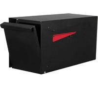 Cassetta Postale Indistruttibile E Resistente di Grandi Dimensioni, in Metallo Nero Resistente alle Intemperie, con Montaggio su Palo, Ideale per Uso Esterno.