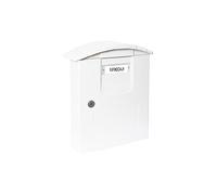 Cassetta Postale Individuale in Plastica Resistente, Cassetta della Posta da Parete, Dimensione M (DIN A4 e Riviste), Facile da Montare, Bianco