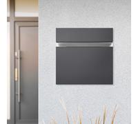 Cassetta postale lettere moderno da muro con porta giornale 2 chiavi antracite