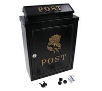 Cassetta postale lettere oro rosa metallo nero porta parete cancello casa chi...