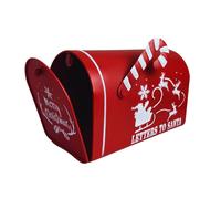 Cassetta Postale Letterina Babbo Natale Buca Natalizia Metallo Decorazioni Rossa