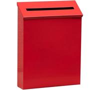 Cassetta Postale Minimalista Da Esterno - Cassetta Postale Da Parete In Tinta Unita, Decorazione In Lamiera Di Ferro Non Bloccata Per Un Arredamento Moderno(Red color)