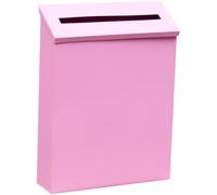 Cassetta Postale Minimalista Da Esterno - Cassetta Postale Da Parete In Tinta Unita, Decorazione In Lamiera Di Ferro Non Bloccata Per Un Arredamento Moderno(Pink color)