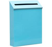 Cassetta Postale Minimalista Da Esterno - Cassetta Postale Da Parete In Tinta Unita, Decorazione In Lamiera Di Ferro Non Bloccata Per Un Arredamento Moderno(Blue color)