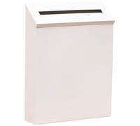 Cassetta Postale Minimalista Da Esterno - Cassetta Postale Da Parete In Tinta Unita, Decorazione In Lamiera Di Ferro Non Bloccata Per Un Arredamento Moderno(White color)