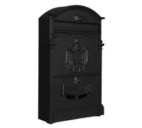 cassetta postale mod regia posta in alluminio nero cm 26x9x41h portalettere buca