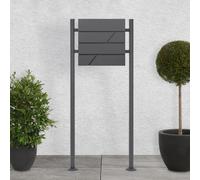 Cassetta postale moderna buca portalettere da esterno con supporto antracite