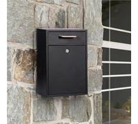 Cassetta postale moderna con serratura a parete, cassetta postale in acciaio zincato con fessura magnetica e serratura a chiave di sicurezza, cassetta postale di grande capacità