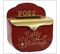 CASSETTA POSTALE NATALE DA APPENDERE PARETE METALLO DECORAZIONI NATALIZIE