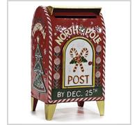 CASSETTA POSTALE NATALE IN LATTA MAILBOX NORTH POLE POST BY DEC. 25th H 36 cm