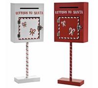 CASSETTA POSTALE NATALE MAILBOX 41 CM LEGNO DECORAZIONI NATALIZIE ASSORTITI